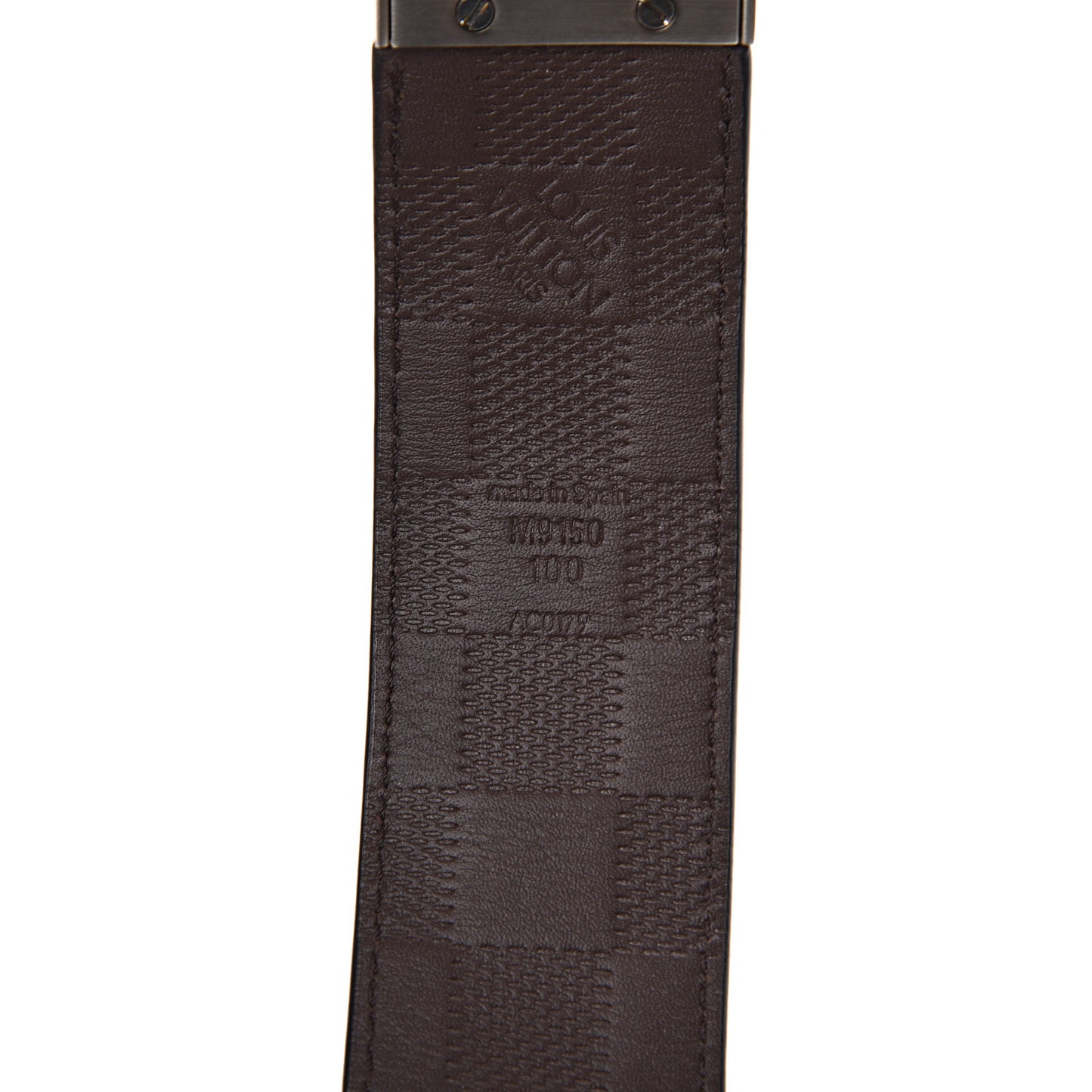 Damier Infini Calfskin 40mm Reversible Belt 100 Black Moka