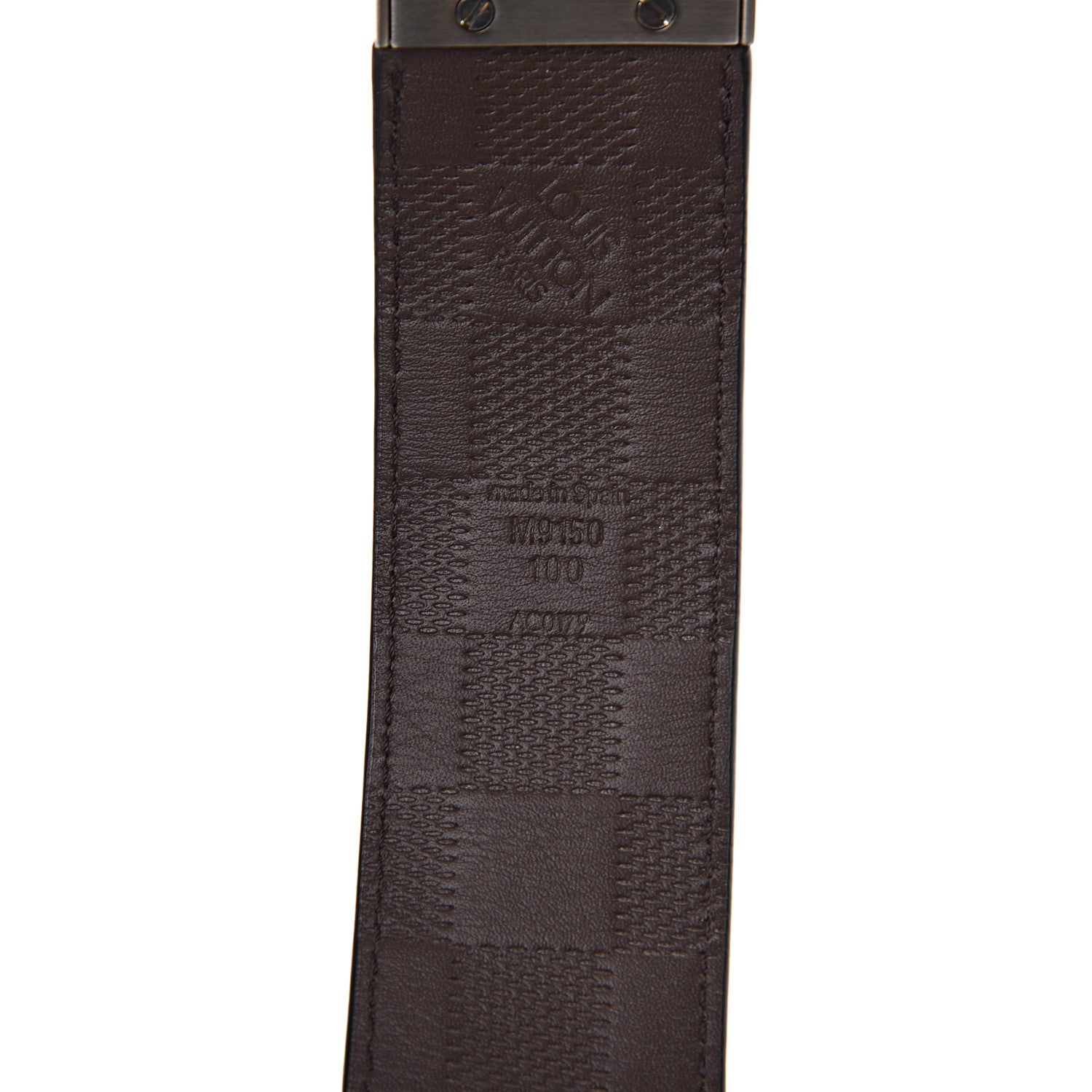 Louis Vuitton Damier Infini Calfskin 40mm Reversible Belt 100 Black Moka 4 of 7