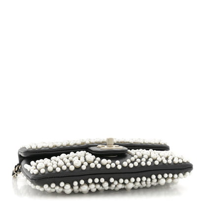 Chanel Lambskin Pearls Flap Black 4 of 10