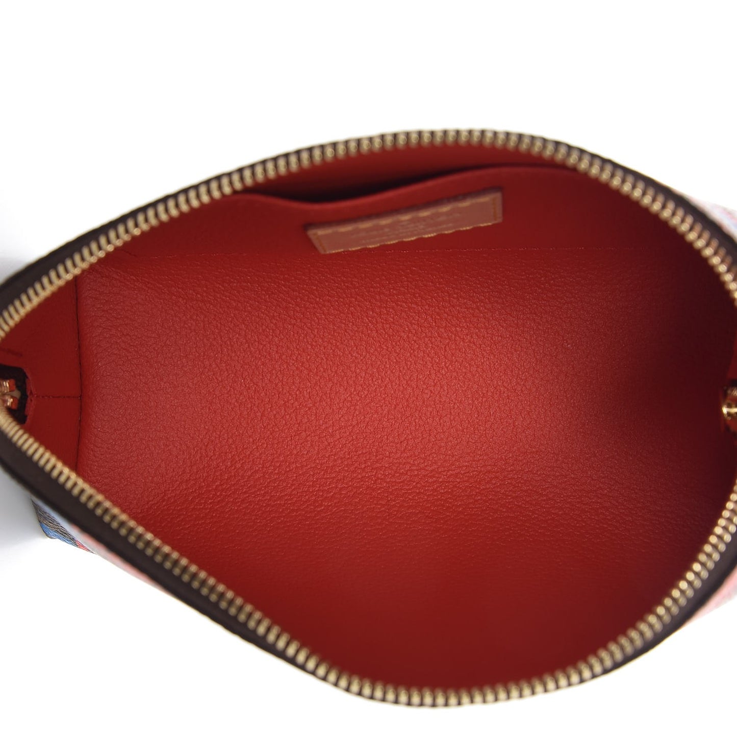 Monogram Jungle Dots Cosmetic Pouch Coquelicot Denim