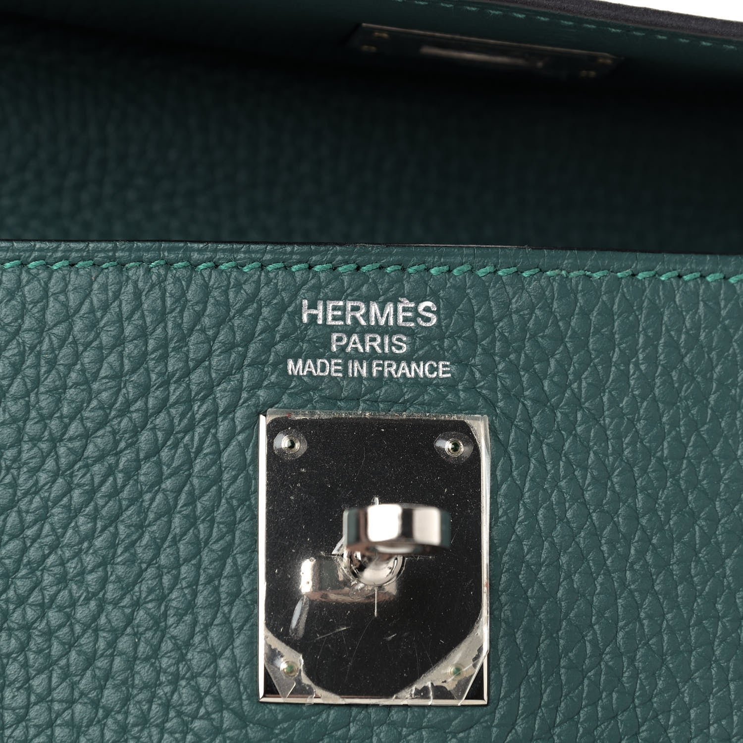 Hermes Taurillon Clemence Kelly Retourne 32 Malachite 7 of 10