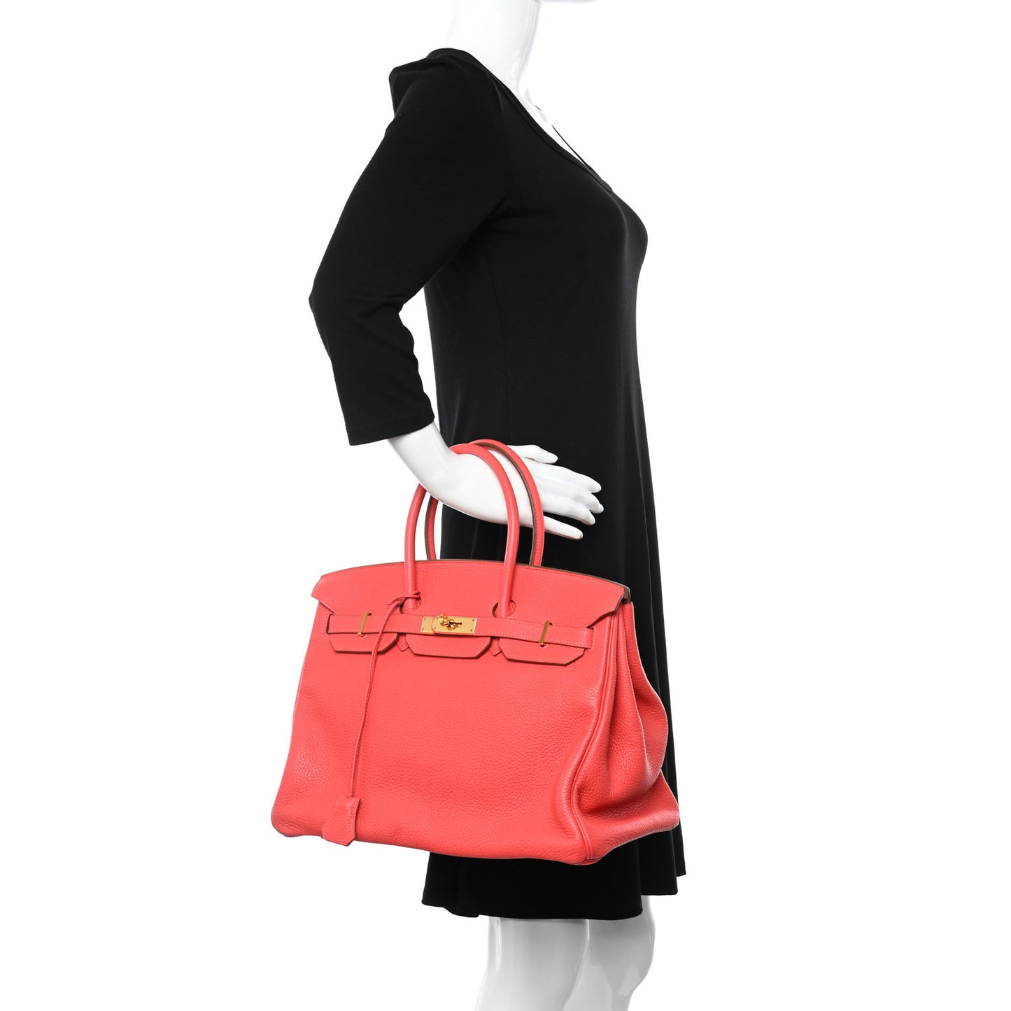 Togo Birkin 35 Rouge Pivoine