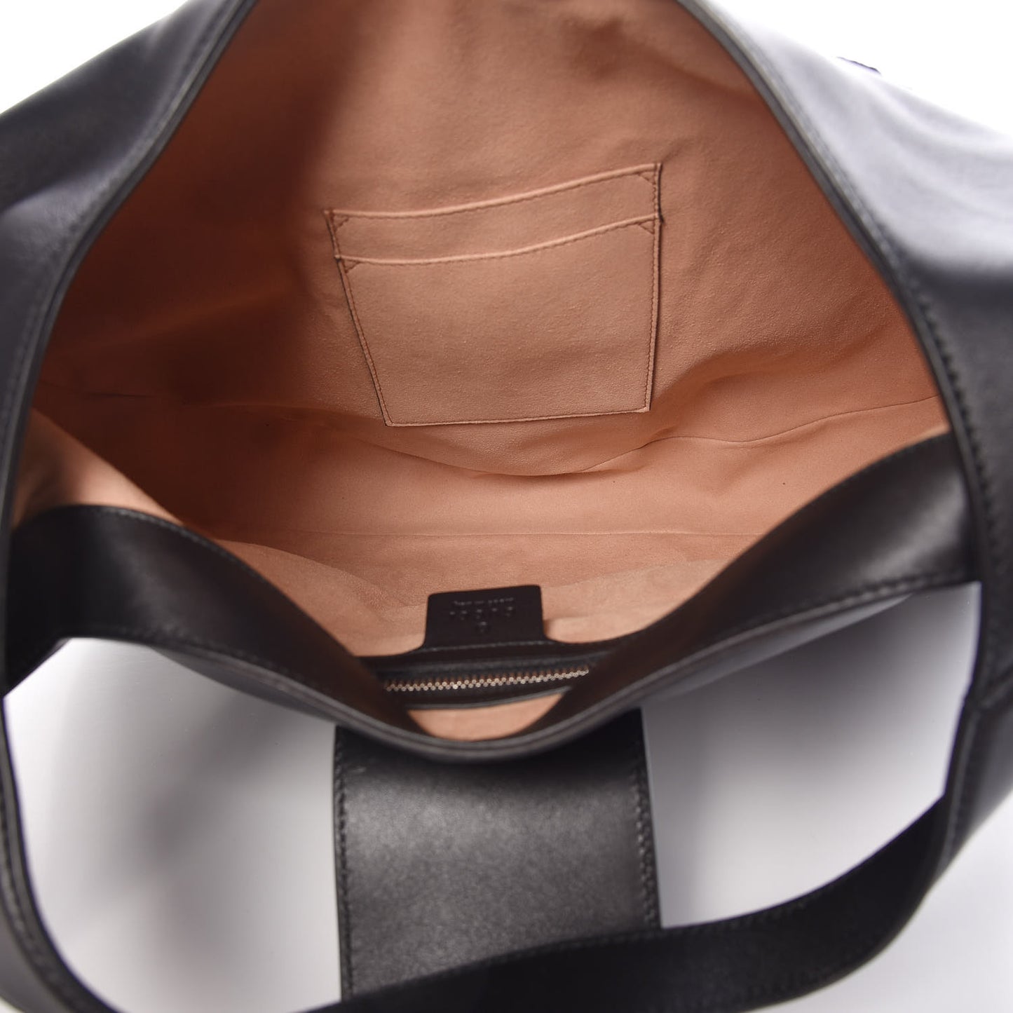 Calfskin Web Dog Embroidered Large Dionysus Hobo Black