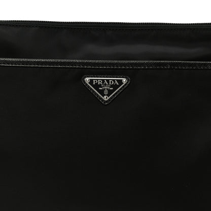 Prada Tessuto Nylon Saffiano Flat Pouch Black 8 of 8