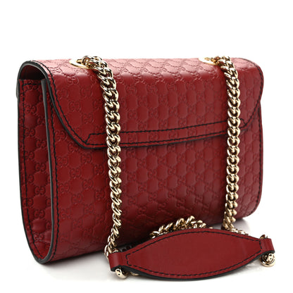 Gucci Soft Microguccissima Mini Emily Chain Shoulder Bag Rosso 3 of 10