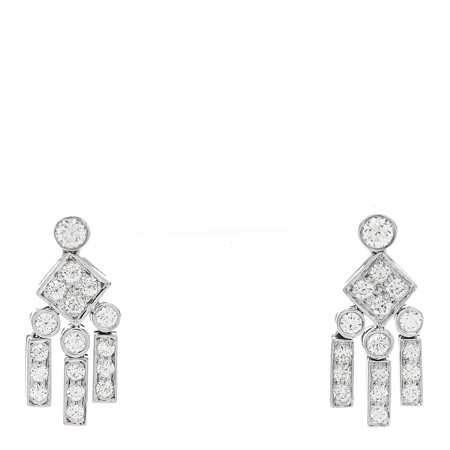 Tiffany Platinum Diamond Legacy Earrings 1 of 4
