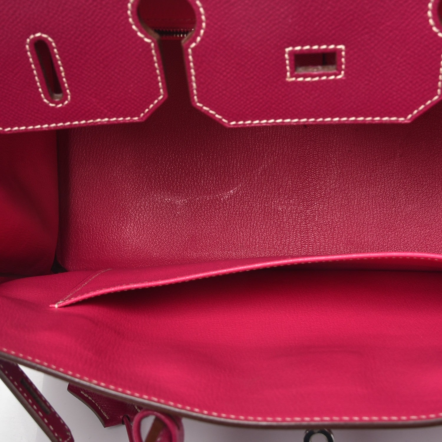 Hermes Epsom Candy Birkin 35 Tosca Rose Tyrien 36 of 42