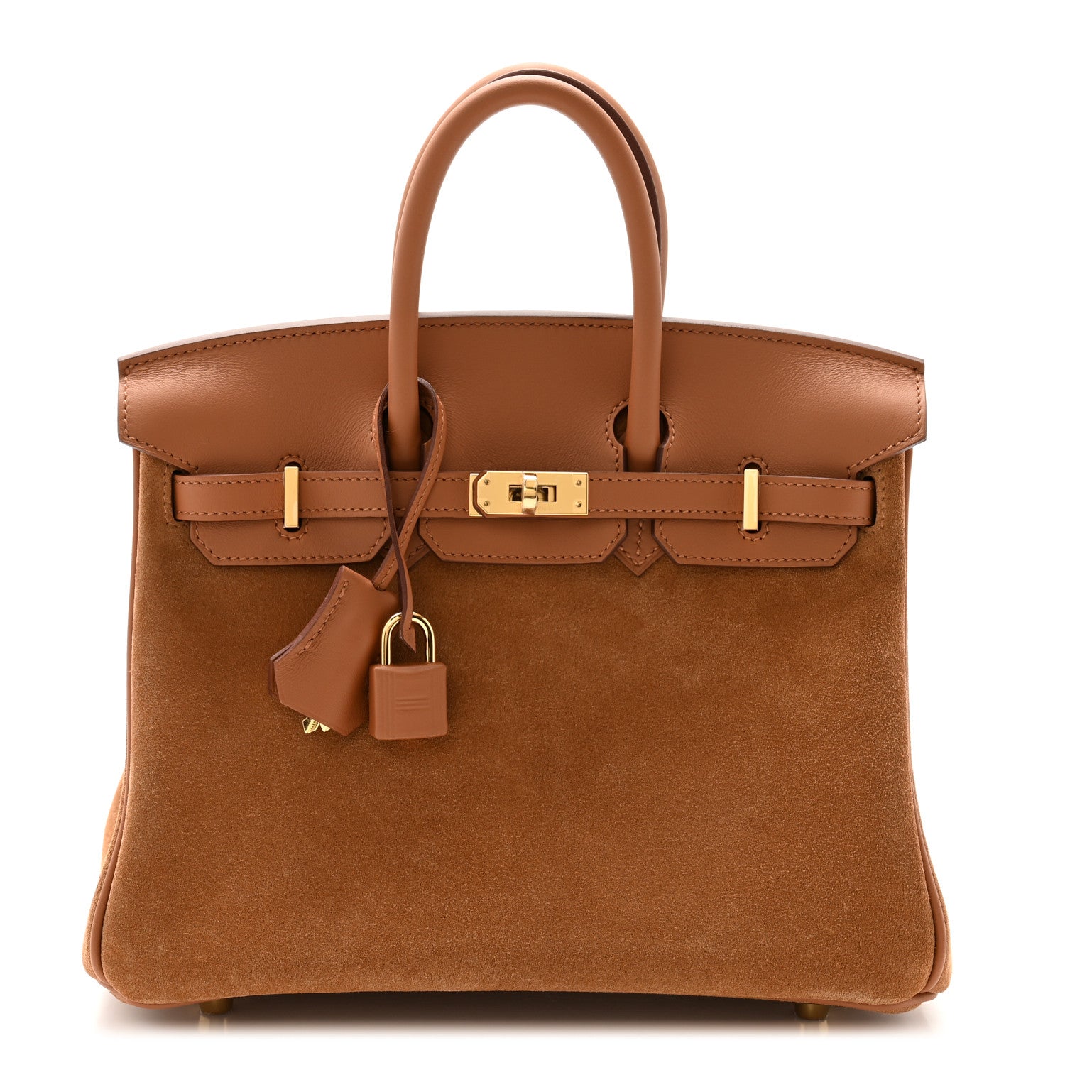 Hermes Veau Doblis Swift Grizzly Birkin 25 Gold 1 of 11