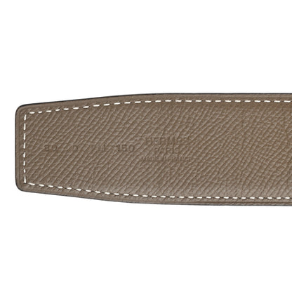 Hermes Epsom 38mm Constance H Belt 80 Etoupe Gold 3 of 6