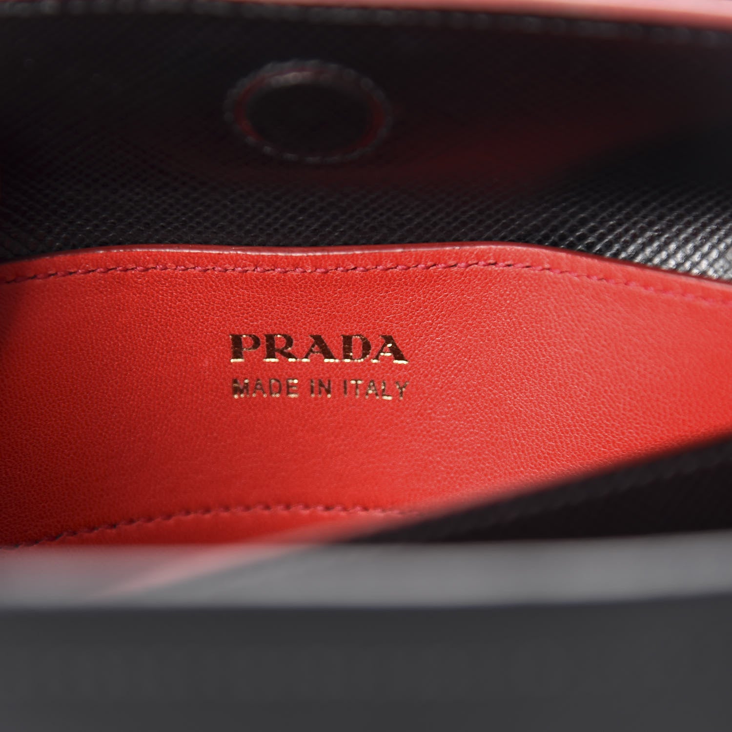 Prada Saffiano Cuir Medium Double Bag Black Fuoco 9 of 10