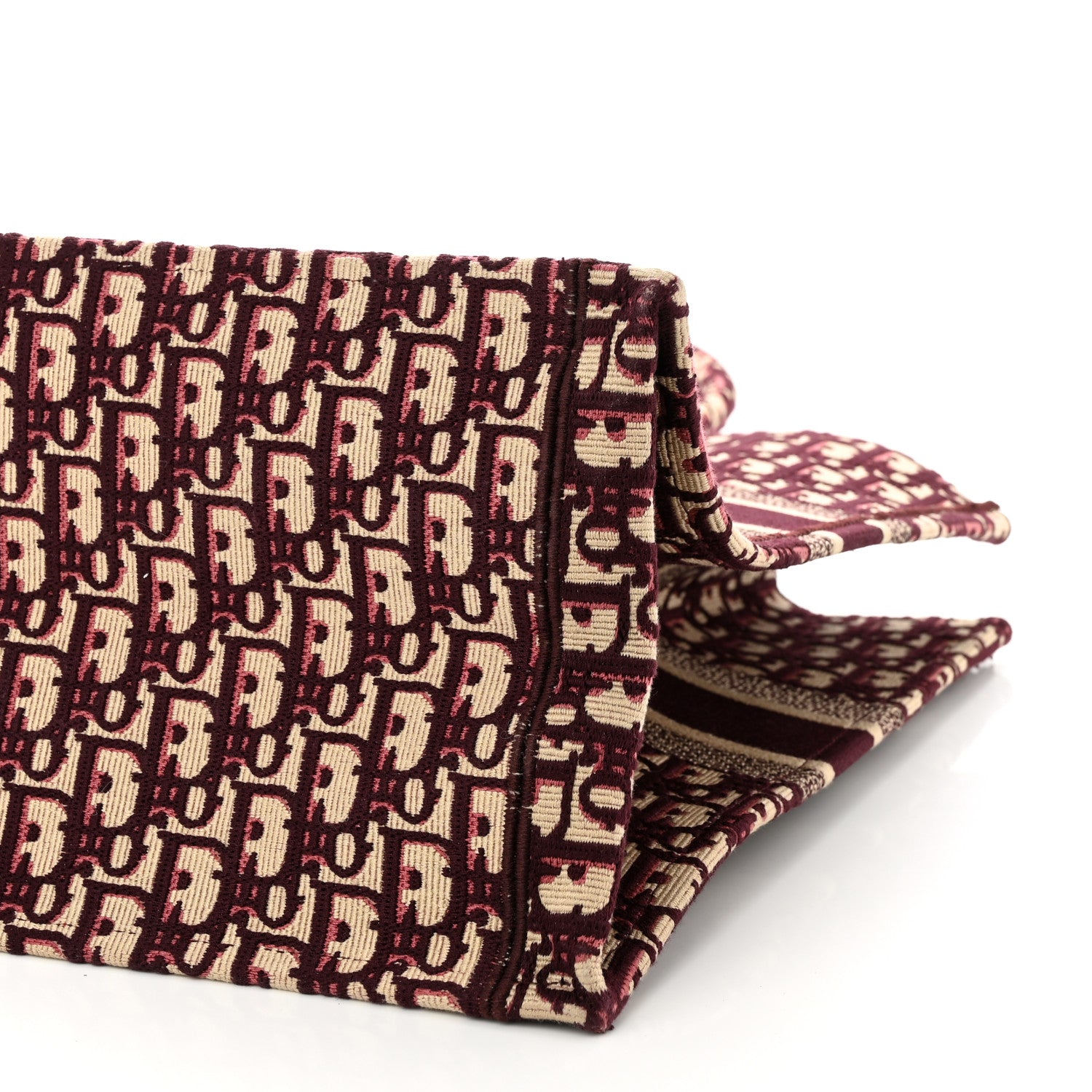 Christian Dior Oblique Large Book Tote Burgundy Multicolor 10 of 10