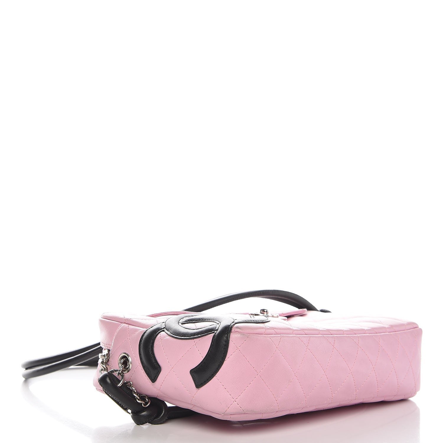 Chanel Calfskin Quilted Cambon Camera Bag Pink Black 5 of 11