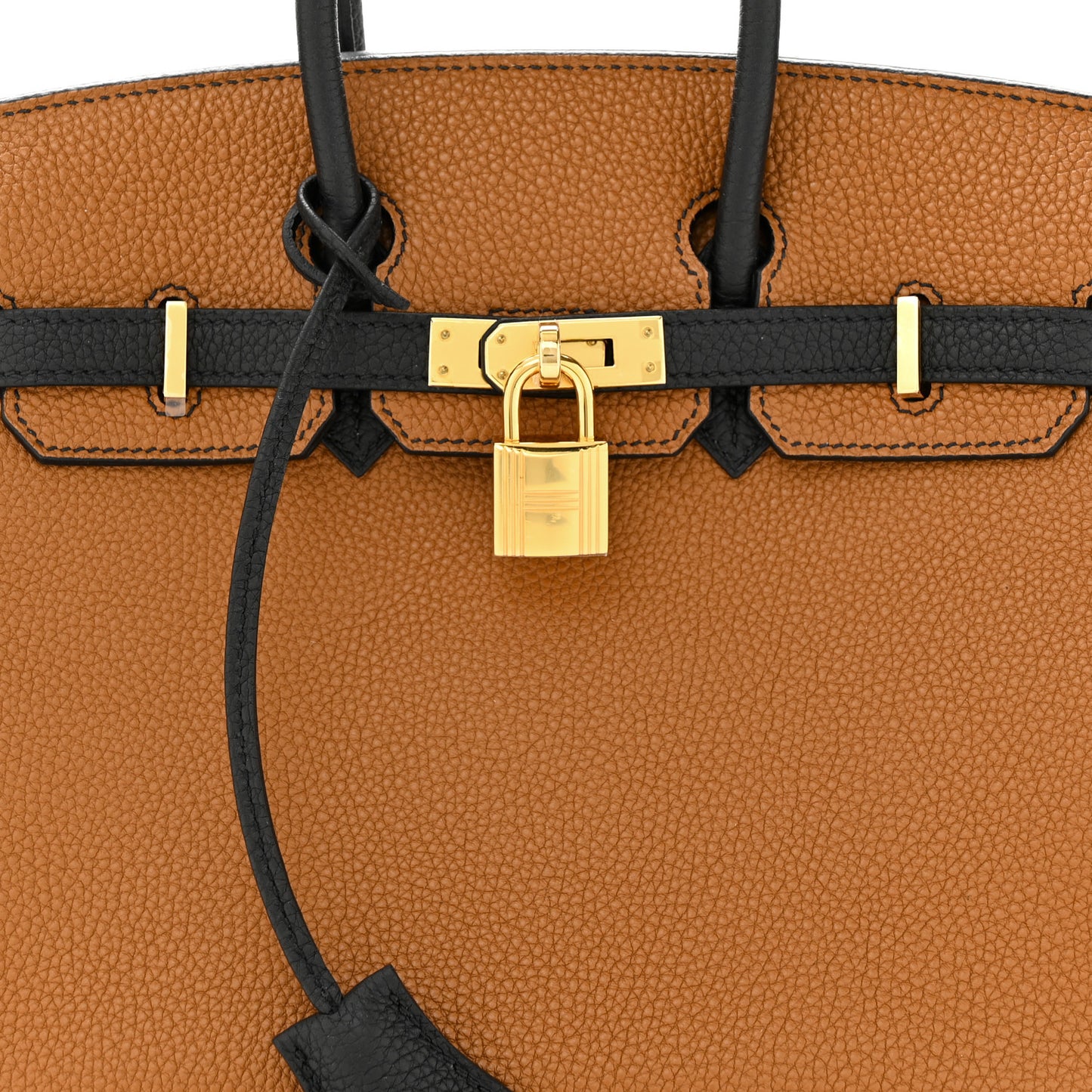 Togo Horseshoe Birkin 25 Gold Black