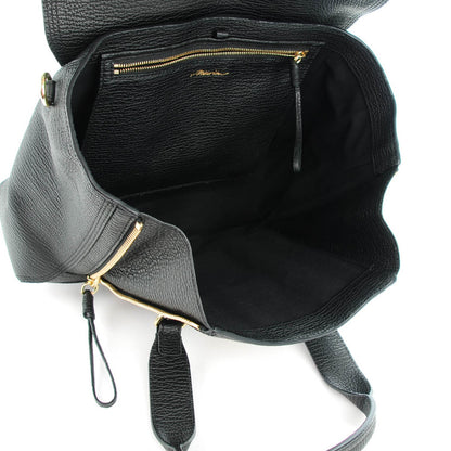 3.1 Phillip Lim 3.1 Textured Calfskin Medium Pashli Satchel Black 5 of 7