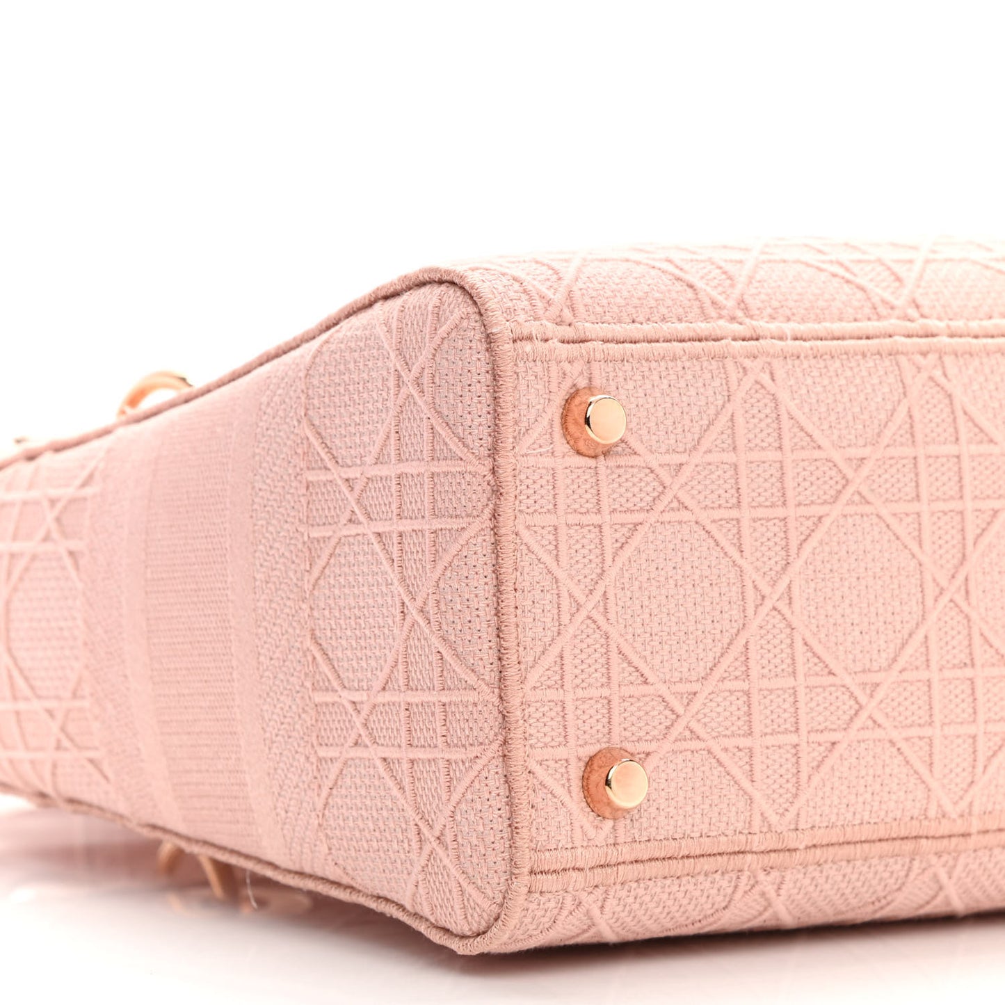 Canvas Embroidered Cannage Medium Lady D-Lite Pink