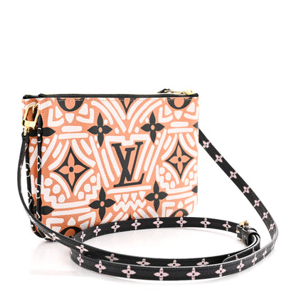 Louis Vuitton Monogram Giant Crafty Double Zip Pochette Creme Caramel 3 of 11