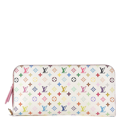 Louis Vuitton Monogram Multicolor Insolite Wallet White Litchi 1 of 10