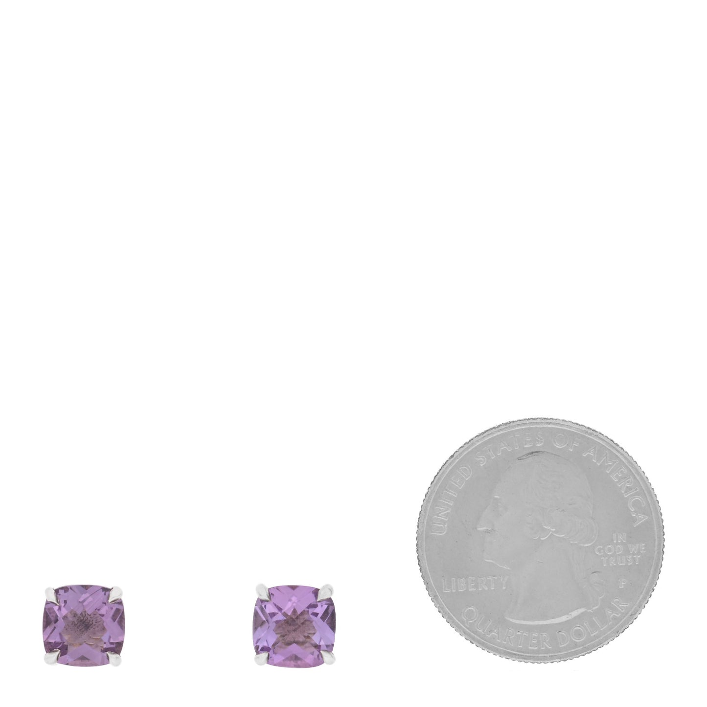 Sterling Silver Amethyst Sparklers Stud Earrings