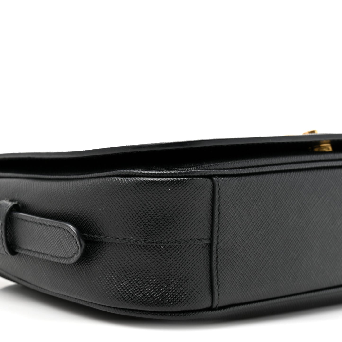 Saffiano Flap Crossbody Black