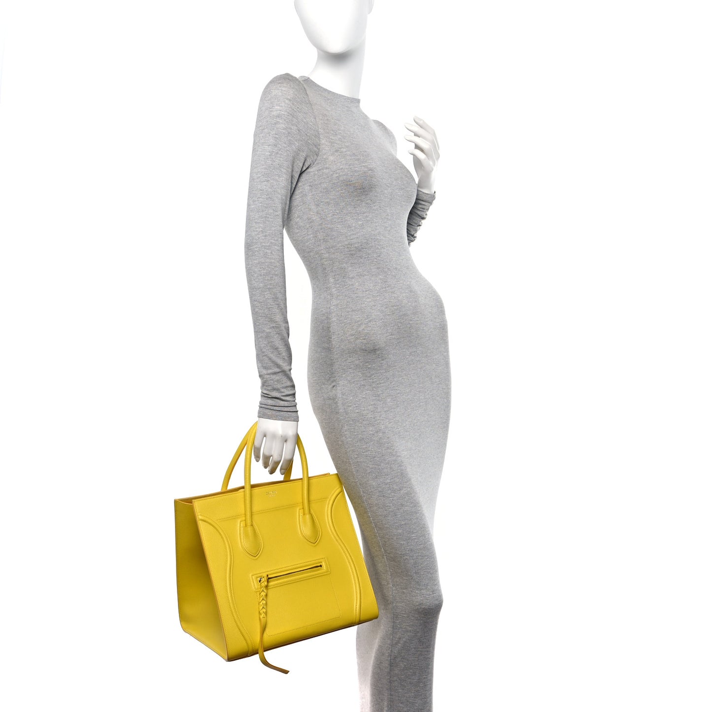 Grained Calfskin Medium Phantom Luggage Yellow