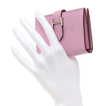 Hermes Epsom Bearn Card Holder Wallet Mauve Sylvestre 2 of 8