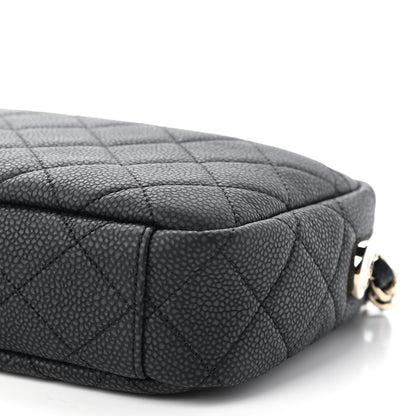 Chanel Iridescent Caviar Quilted Small Coco Tassel Camera Case Black 9 of 9