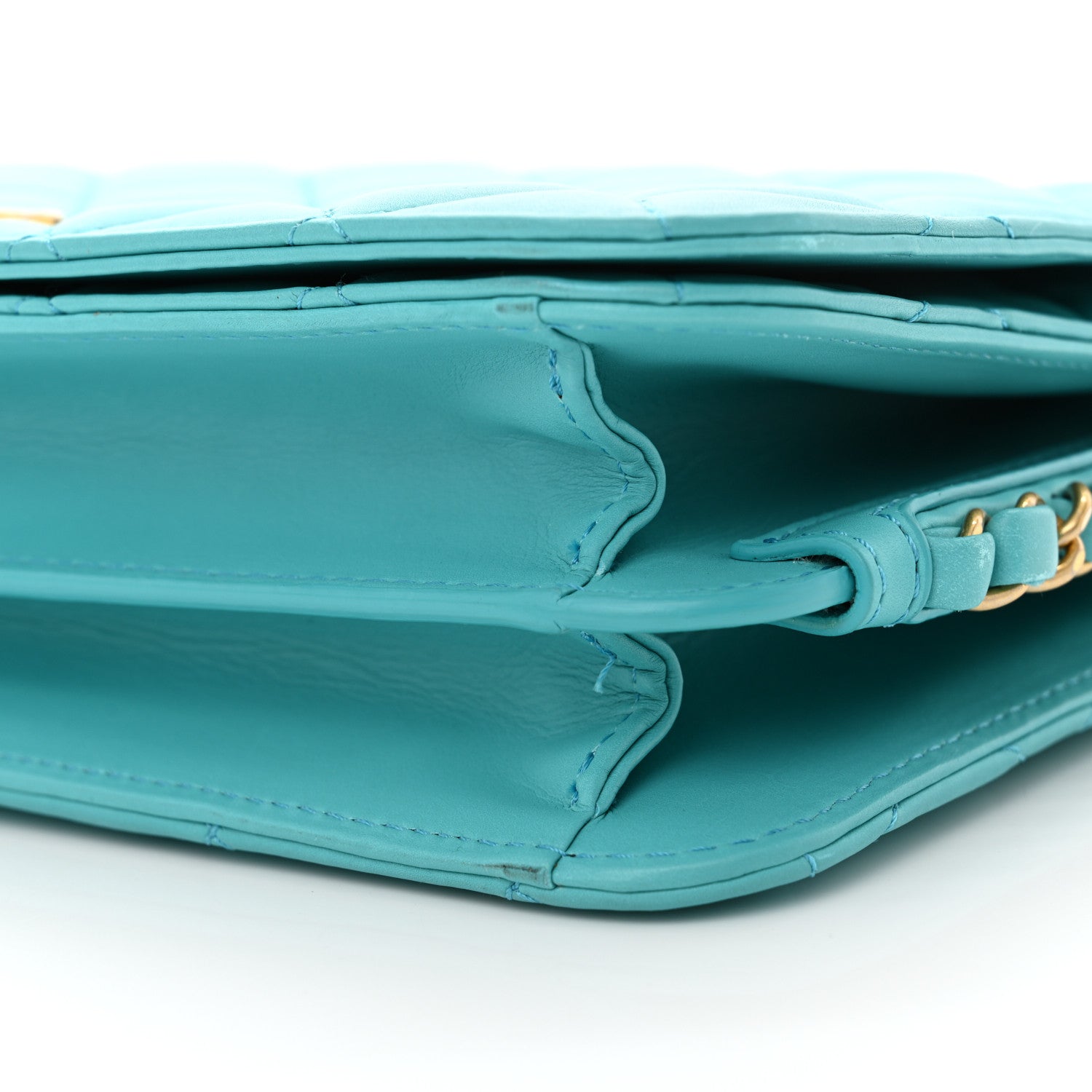 Chanel Calfskin Quilted Medium Everyday Chic Single Flap Turquoise 10 of 13