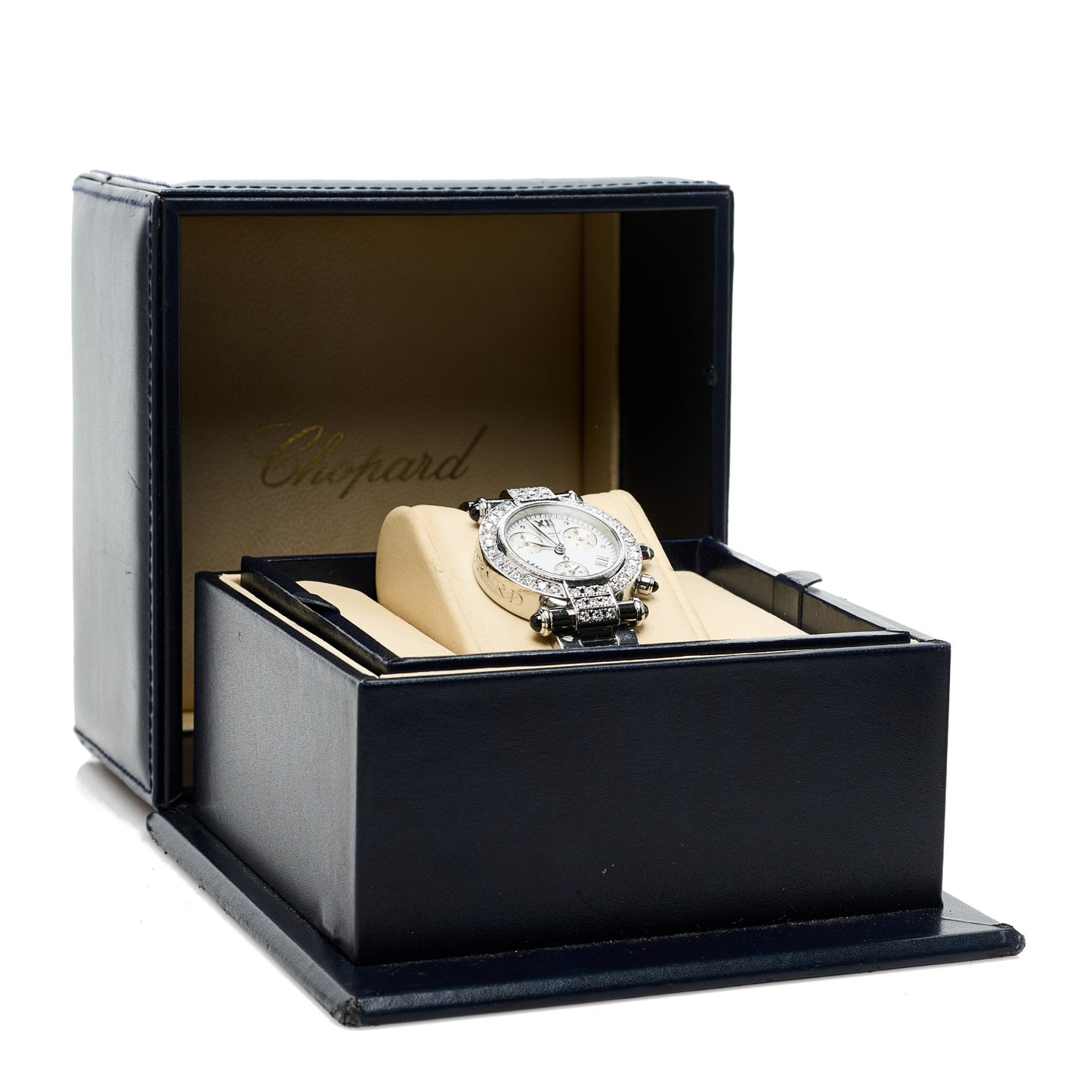 Stainless Steel Diamond Bezel 32mm Imperiale Quartz Watch White