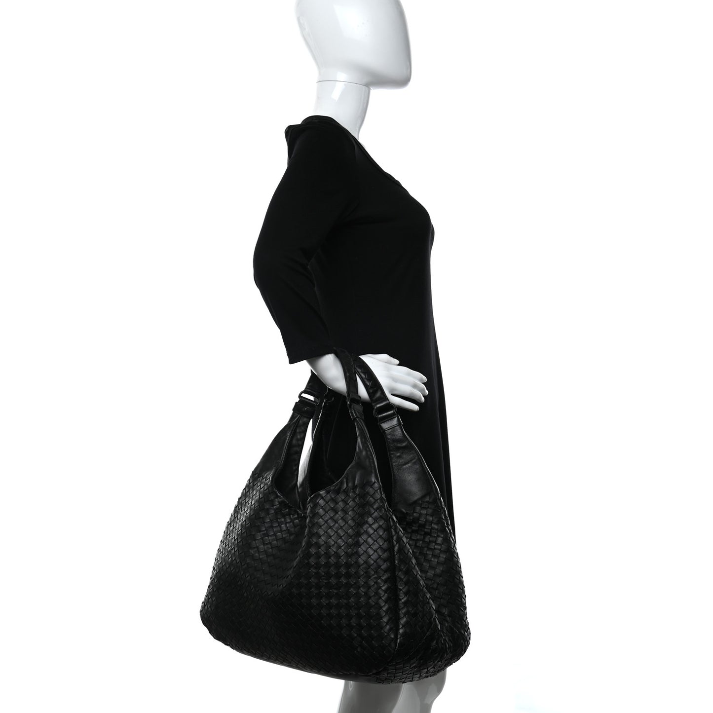 Nappa Intrecciato Large Campana Black
