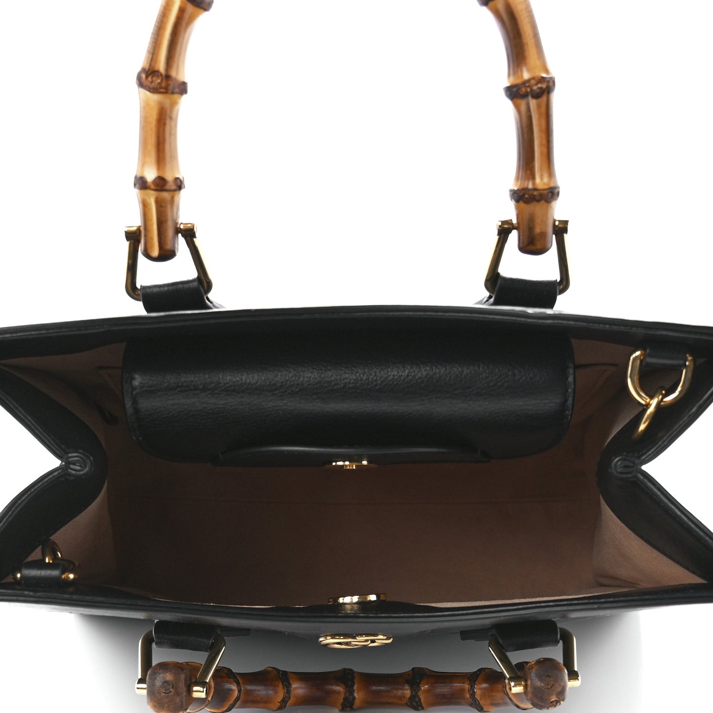 Calfskin Small Diana Tote Bag Black Yellow Fluo
