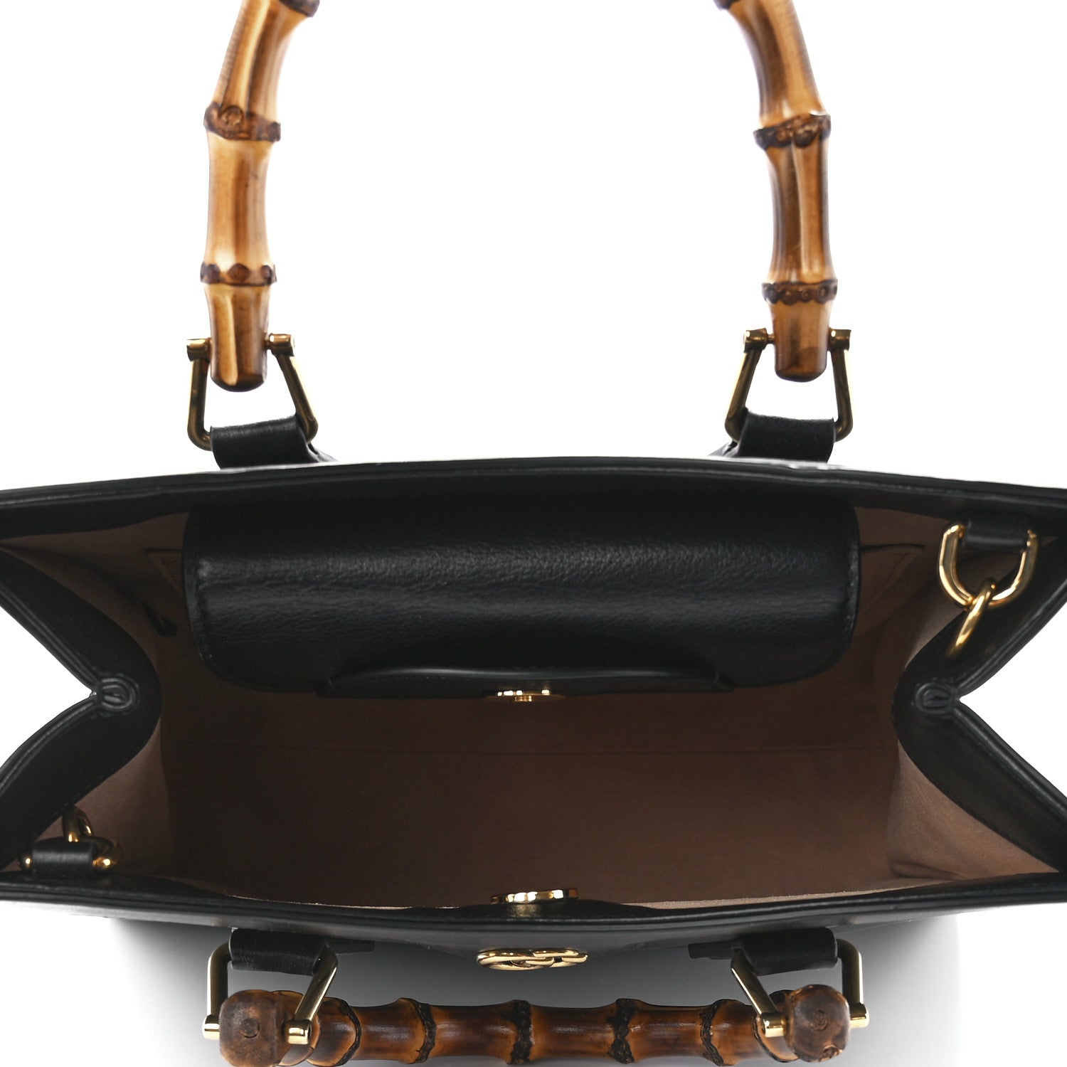 Gucci Calfskin Small Diana Tote Bag Black Yellow Fluo 5 of 12