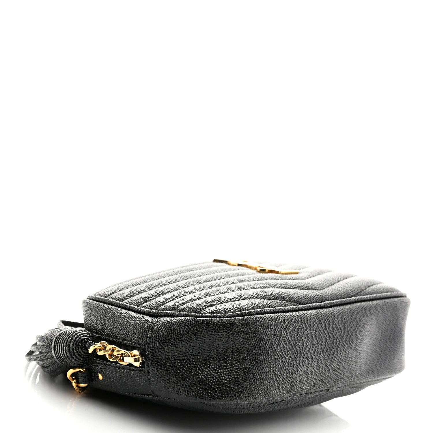 Saint Laurent Grain De Poudre Matelasse Monogram Mini Lou Camera Bag Black 4 of 10