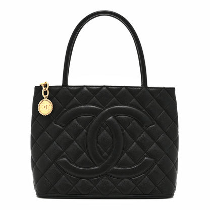 Chanel Caviar Quilted Medallion Tote Black 1 of 10