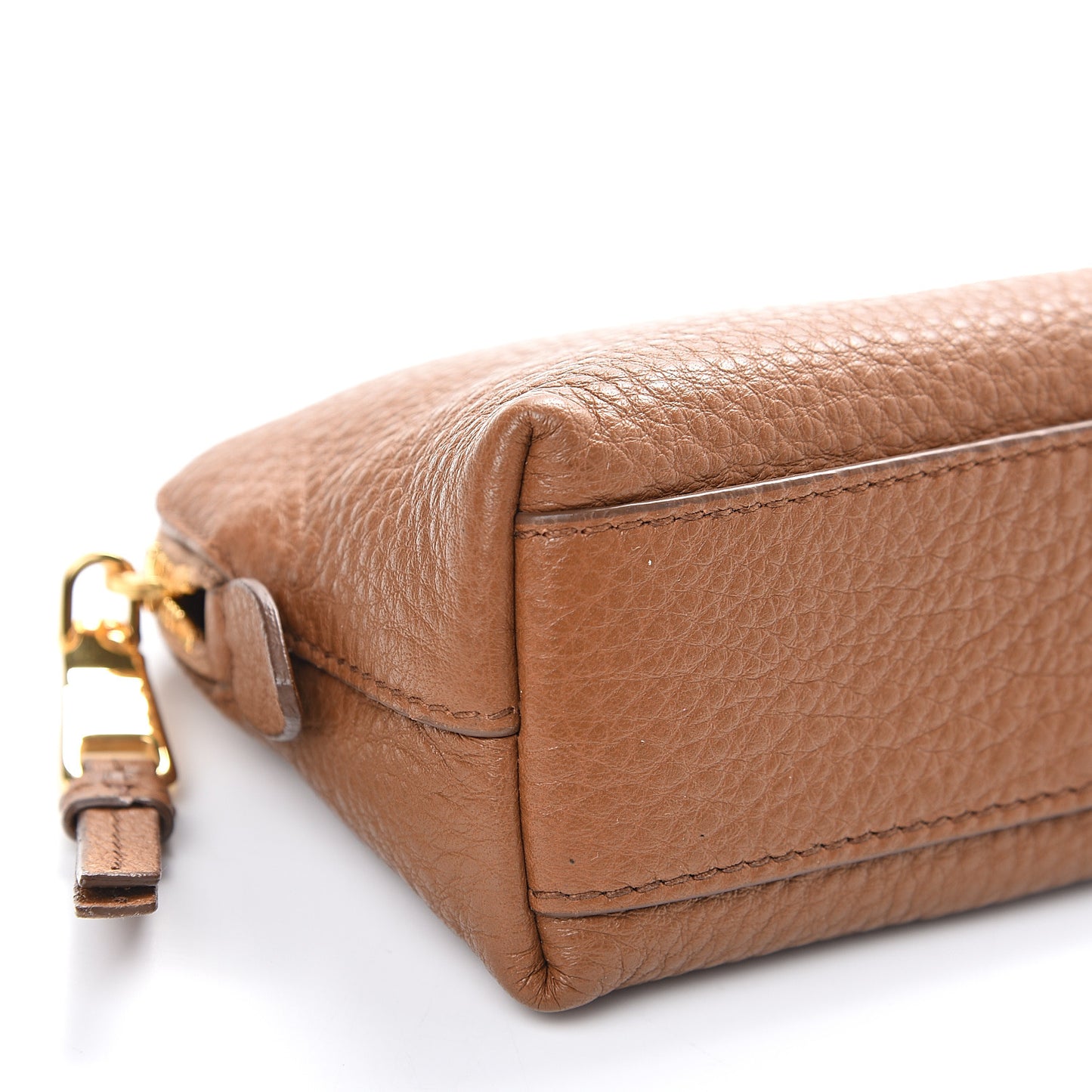 Vitello Daino Cosmetic Pouch Cannella