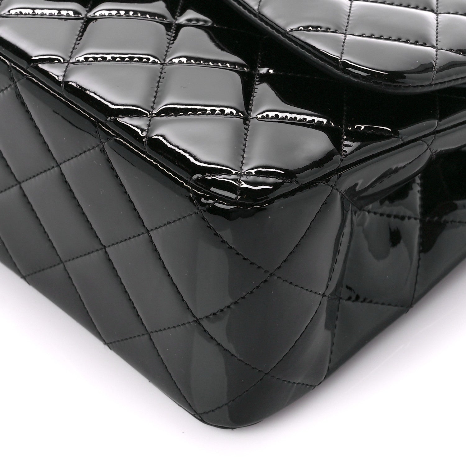 Chanel Patent Quilted Jumbo Double Flap Black 11 of 12