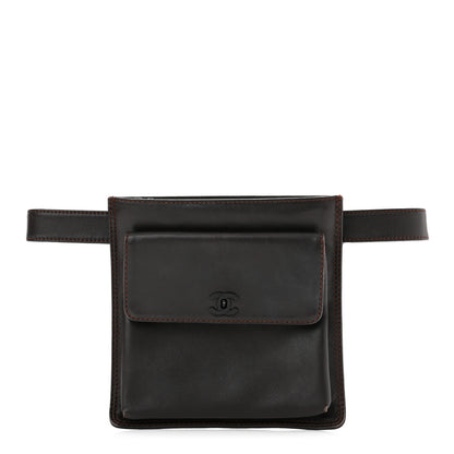 Chanel Lambskin Flap Waist Belt Bag 80 32 Brown 1 of 11