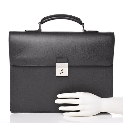Louis Vuitton Taiga Angara Briefcase Black 2 of 12