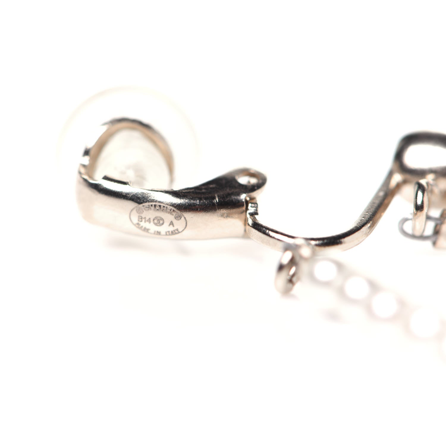 Chanel Pearl CC Drop Clip On Earrings Gold 5 of 7