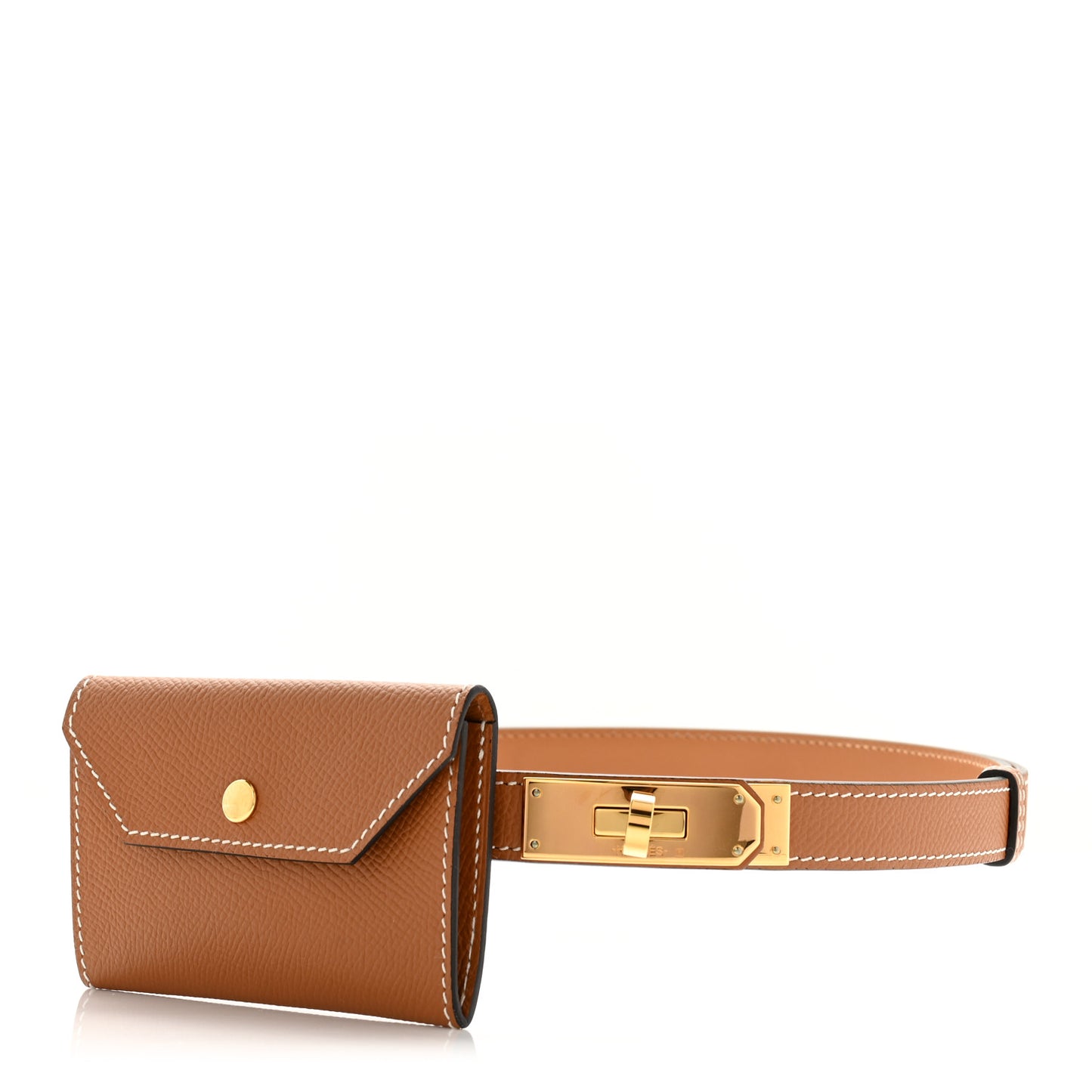 Epsom Kelly Pocket Belt Gold