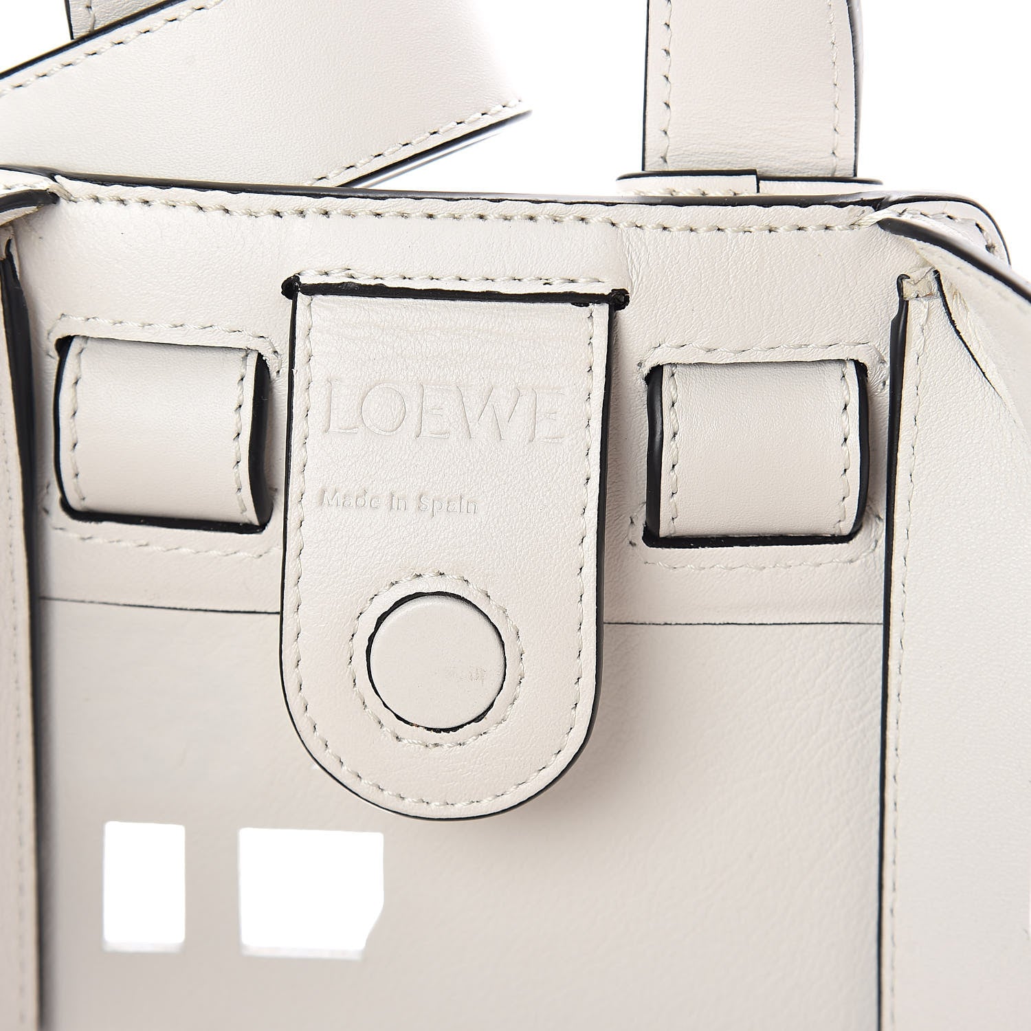 Loewe Calfskin Medium Tulip Hammock Shoulder Bag White 7 of 9