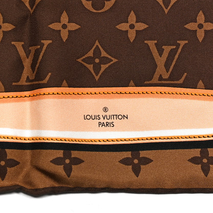 Louis Vuitton Silk Monogram Confidential Square Scarf Brown 2 of 5