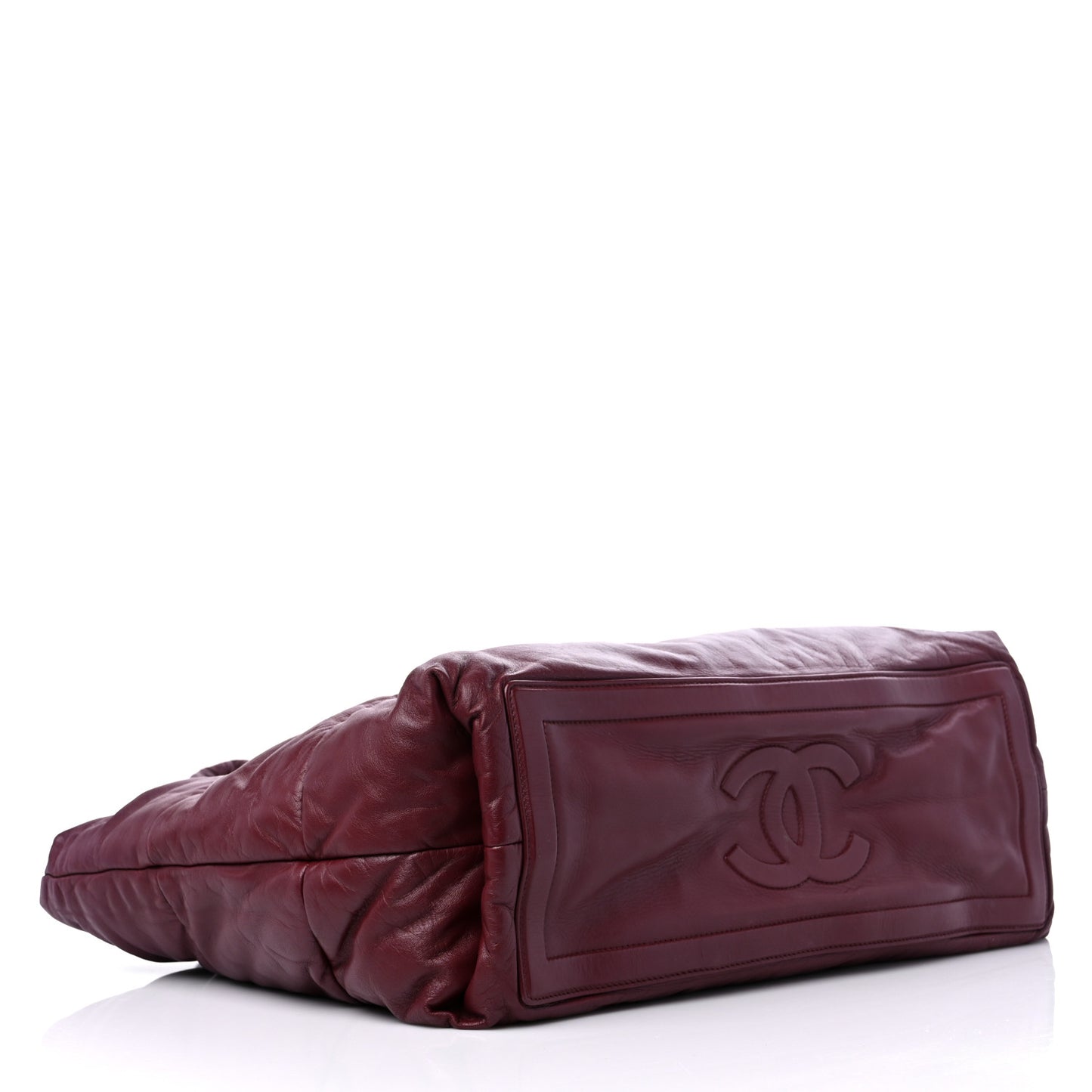 Lambskin Quilted Medium Coco Cocoon Reversible Tote Black