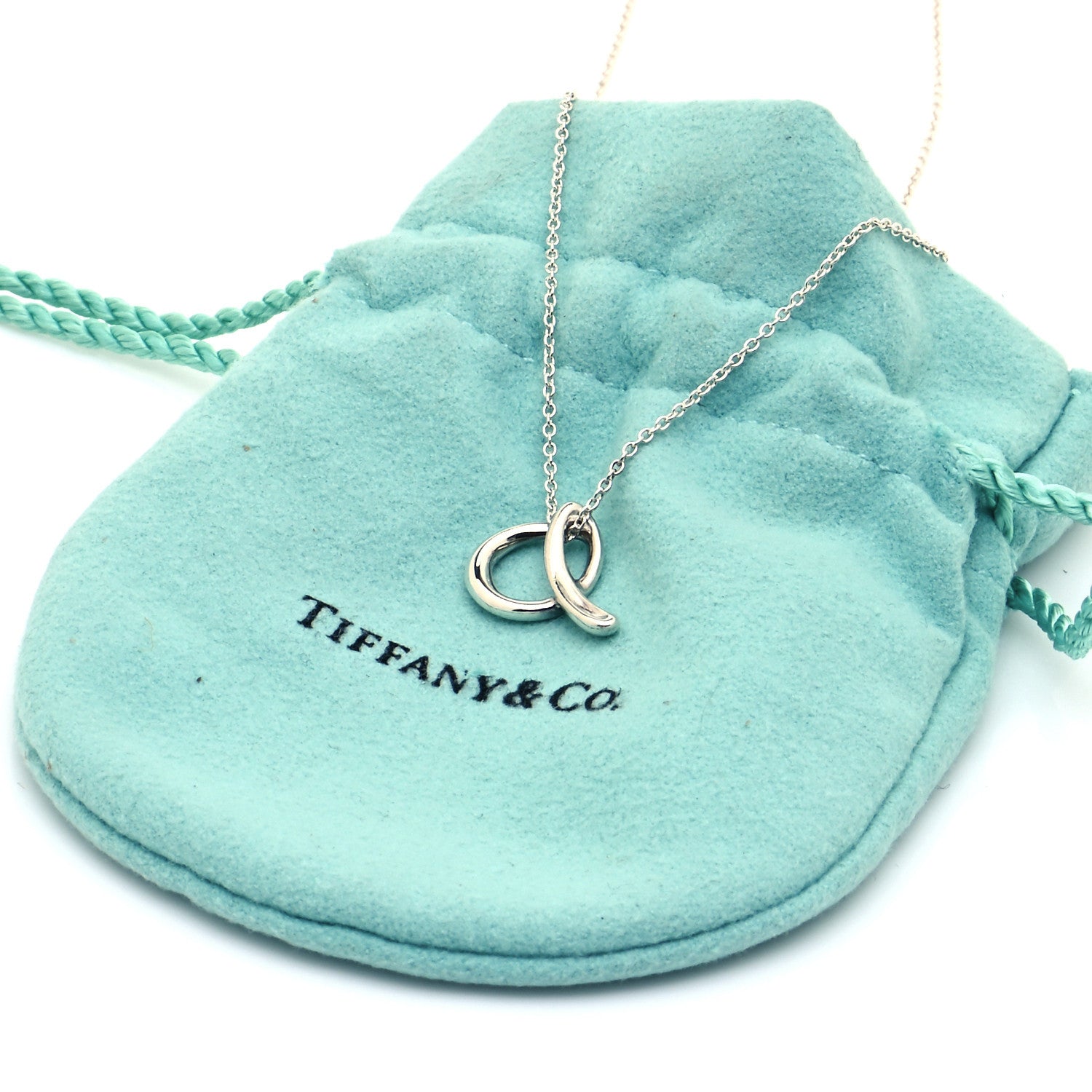 Tiffany Sterling Silver Elsa Peretti Letter A Pendant Necklace 7 of 7
