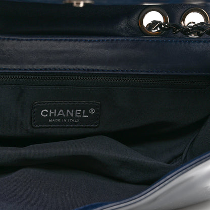 Chanel Vinyl Small Lipstick Flap Bag Blue 4 of 10