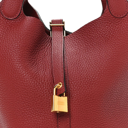 Hermes Taurillon Clemence Picotin Lock 22 MM Rouge H 8 of 12