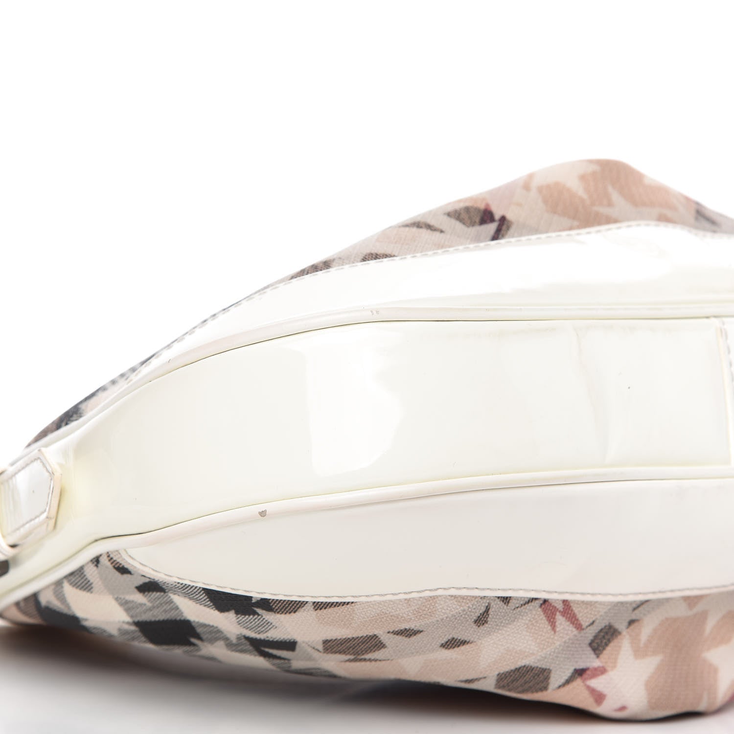 Burberry Patent Supernova Check Stars Small Hernville Hobo White 6 of 11