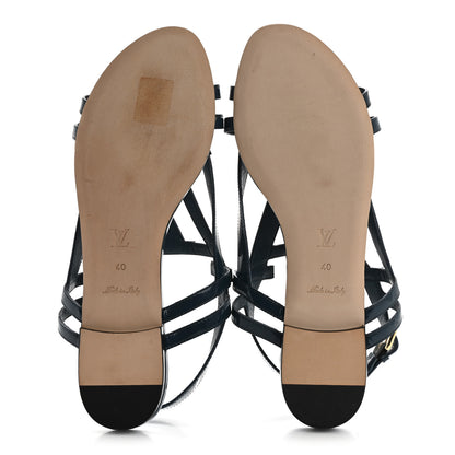 Louis Vuitton Patent Sandals LV Sandals 40 Blue 6 of 9