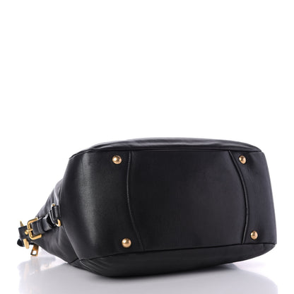 Prada Soft Calfskin Hobo Black 5 of 20
