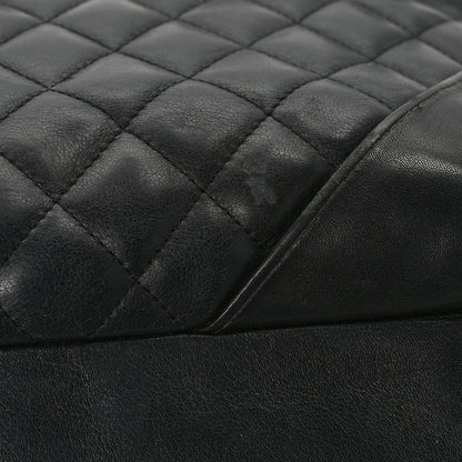 Chanel Calfskin Quilted Large Cambon Flap Black White 10 of 12