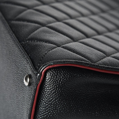 Chanel Caviar Quilted Large CC Accordion Shopping Bag Black 8 of 11